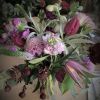 beki bridesmaids bouquet posy loose hand tied plum lavender lilac