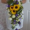 bride summer shower bouquet sunflower bridal bridesmaids posy flowers