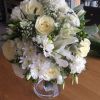 beautiful whites hand tied bridal brides bouquet