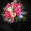 bridesmaid pink handtied bq feathers 08 03 17