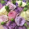 The Dairy Waddesdon wedding venue brides bouquet purple lilac roses