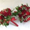 flowergirl posies red and white 010618