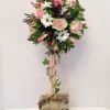 wedding venue flowers display pink topiary tree table centre piece