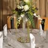 wedding venue reception flowers table centrepiece oversize martini glass
