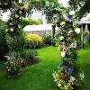 cottage garden style fresh flower wedding arch