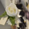 white rose buttonhole wedding flower male pageboy groom father bestman moth
