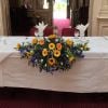 halton house wedding flowers top table arrangement