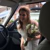 bride into car
