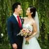 christina & shang bride bouquet groom buttonhole the dairy pro photo eneka 