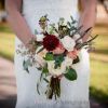 The Great Barn Aynho Bridal Bouquet - peach, burgundy and ivory