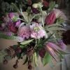 beki bridesmaids bouquet posy loose hand tied plum lavender lilac